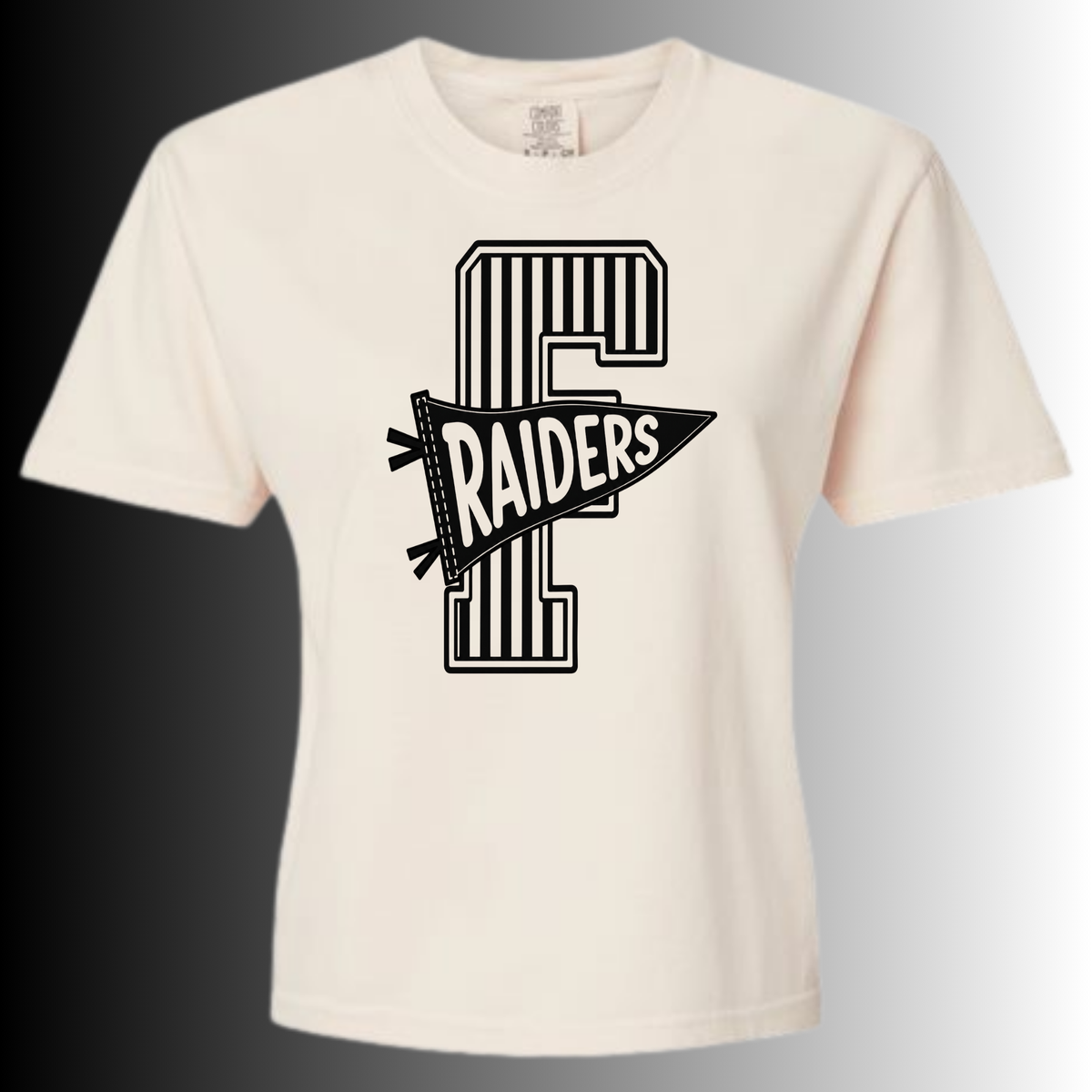 Frontenac Raiders | Comfort Colors Oversized Stripe F Spirit Wear