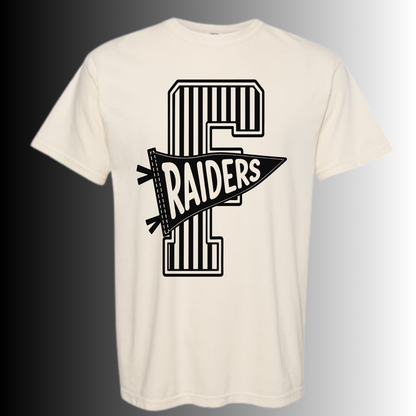 Frontenac Raiders | Comfort Colors Oversized Stripe F Spirit Wear