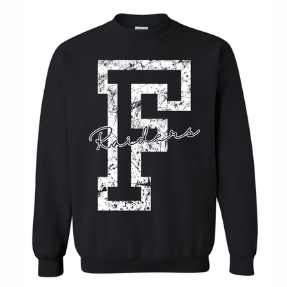 Frontenac Raiders | Gildan/Comfort Colors: Distressed Script F Crewneck